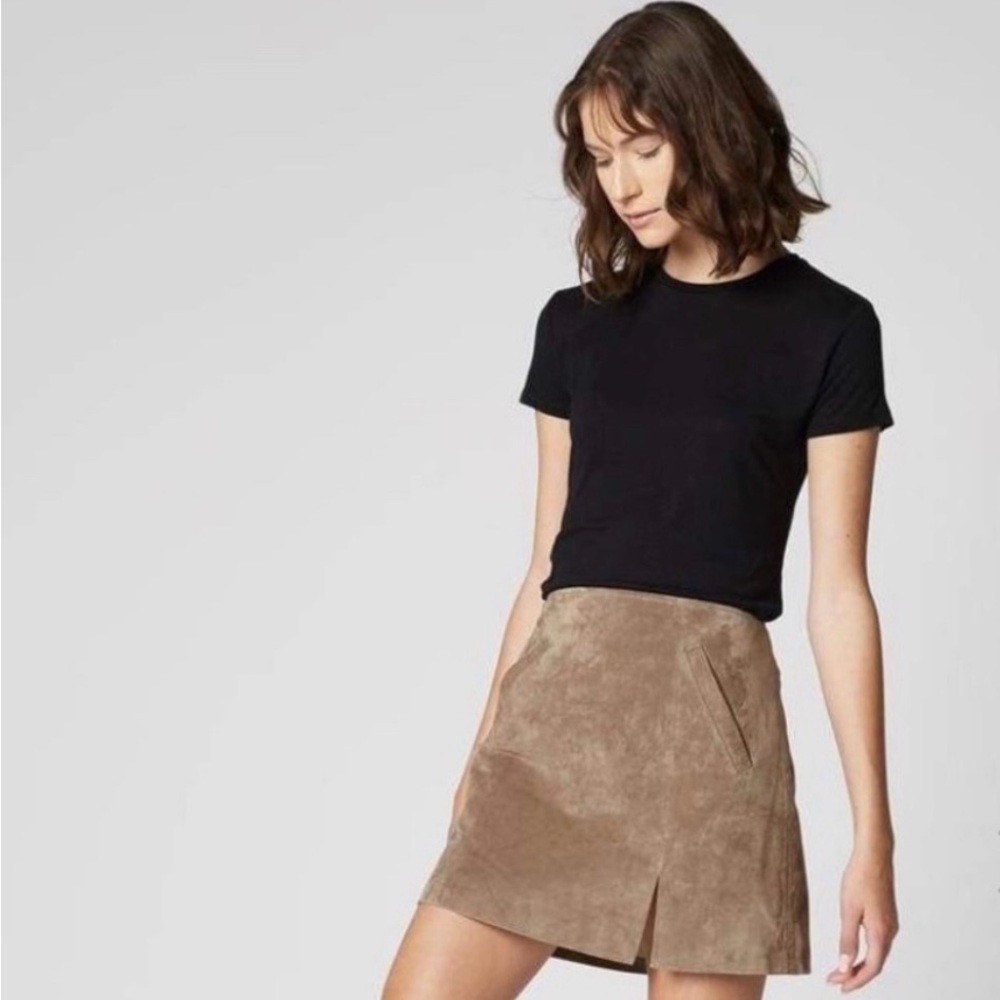 Blank NYC Suede French Taupe Mini Skirt